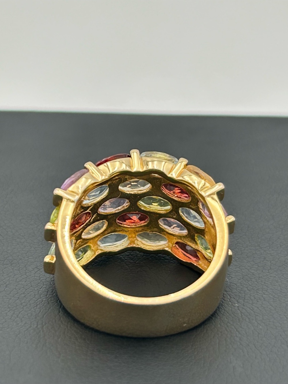 Ross-Simons Gold-Tone Sterling Silver Multicolor Gemstone Ring - Picture 6 of 11